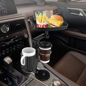 차량용 식탁 2컵홀드 핸드폰거치대 테이블 흘림방지 안전운행
